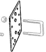 Plate - Spare Tyre Carrier Defender 90/110 Rear Door
