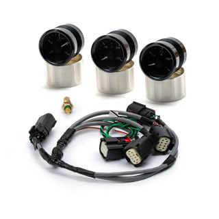 Plus 3 VDO Singleviu Digital Gauge Kit- Volts, Water (Fahrenheit), Fuel For Use With Rndskit2