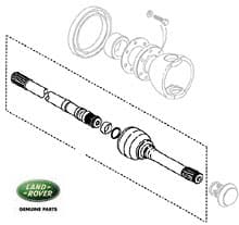 Half Shaft &amp; CV Joint  LH Defender 90 &amp; Discovery