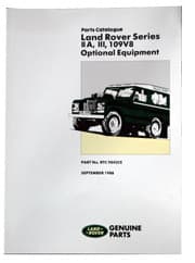 Parts Manual - Series IIA, III, 109 V8 - Optional Equipment