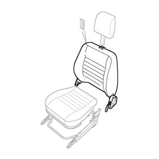 Seat Back Assembly - RH Defender Dark Granite