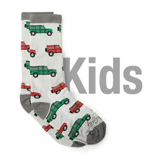 Socks Red and Green Land Rovers Size 1-5