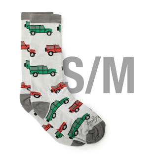 Socks Red and Green Land Rovers Size 5-9