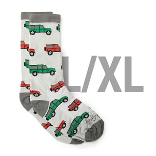 Socks Red and Green Land Rovers Size 9-13