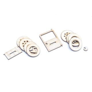 Wooden MODel Rear Spare Wheel SER