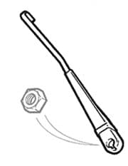 Wiper Arm  RH Front - Range Rover P38A