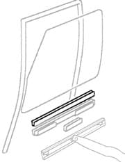 Rubber Channel  Window R/R Clc & Discovery I
