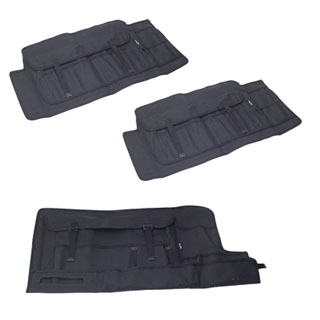 3-Piece Canvas Door Panel Set For Defender, Series - Black