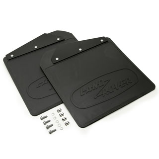 MUDFLAP KIT FRONT DEFENDER w/BLACK LOGO