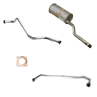 Complete Exhaust System 109 Regular Series II-IIA Petrol With RH Exit Muffler