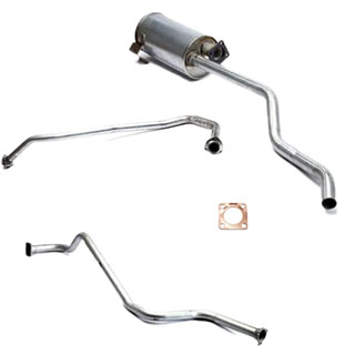 Complete Exhaust System 109 Regular Series II-IIA Petrol With LH Exit Muffler