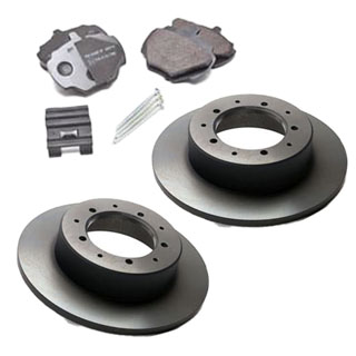 Brake Pad and Rotor Kit - Rear - Genuine Land Rover Parts - Defender