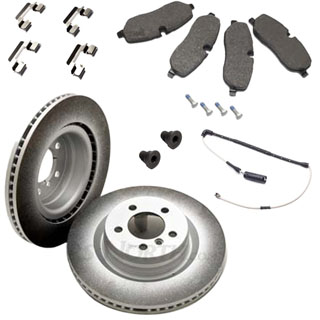 Pads &amp; Rotors Front Set for Range Rover L322