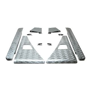 CHEQUER PLATE SET DEFENDER 110 SILVER