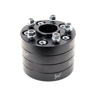 Set Of 4 Black Alloy Wheel Spacers With Nuts