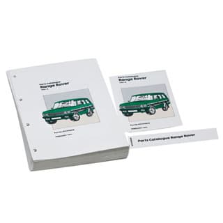 Insert Parts Manual 1986-91 Range Rover