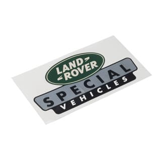 LAND ROVER SPECIAL VEHICLES STICKER 7 1/2" X 4"