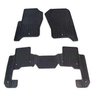 Rubber Mat Set 1st &amp; 2nd Row LR4 LHD Blk