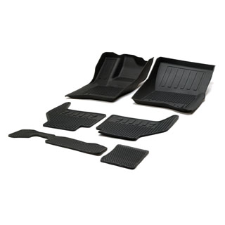 Rubber Floor Mat Set L663 Defender Standard Wheelbase LHD
