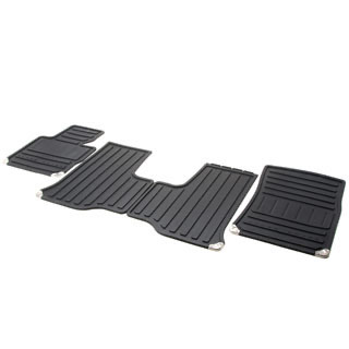 Floor Mat Set Black Rubber Range Rover L322 LHD - Set Of 4