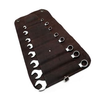 Whitworth Spanner Set 8 Piece w/ Leather Case