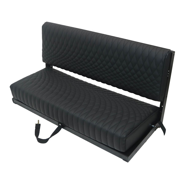 REAR SIDE BENCH SEAT BLACK VINYL VAULT for Defender Series