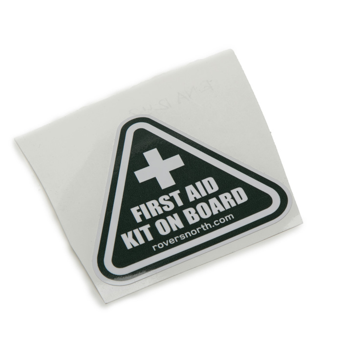 ROVERS NORTH STICKER FIRST AID KIT ON BOARD