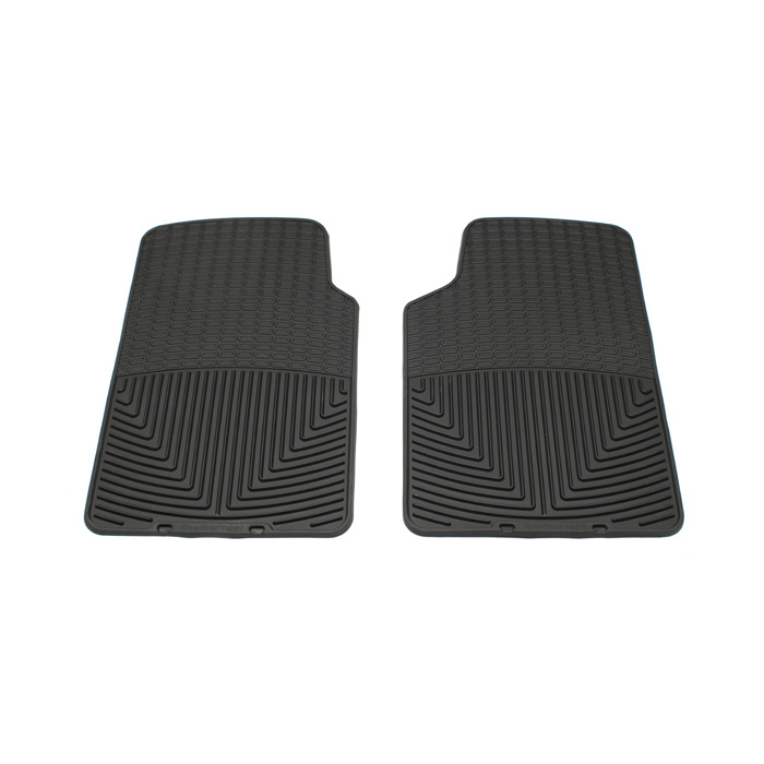 RUBBER MATS - FRONT PAIR - BLACK - RRC, P38A, DISCOVERY I, DISCOVERY II, DEFENDER