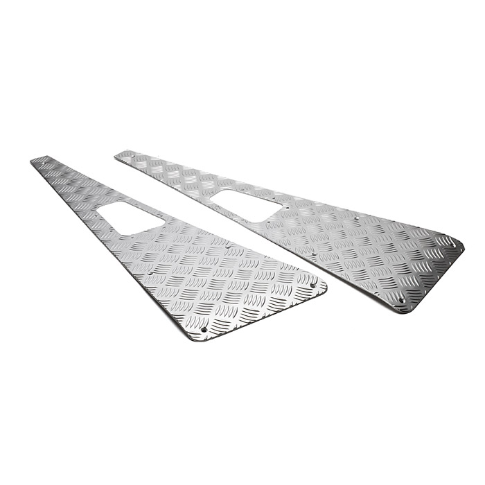 Wing Top Protector Set No Aerial Hole in Anodized Silver for Defender