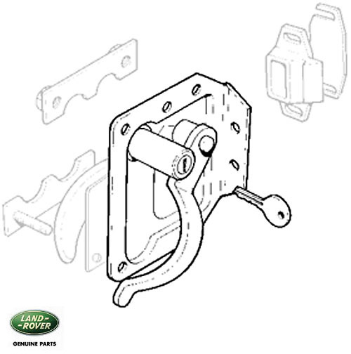 DOOR LATCH ASSEMBLY - RH FRONT AND REAR END DOOR - SERIES II, IIA and III. WITH LOCK - Non-ANTI-BURST STYLE